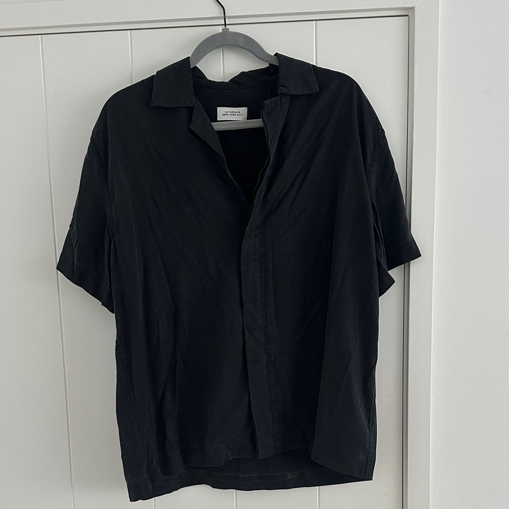 Saturdays New York City Charcoal Button-Up Shirt